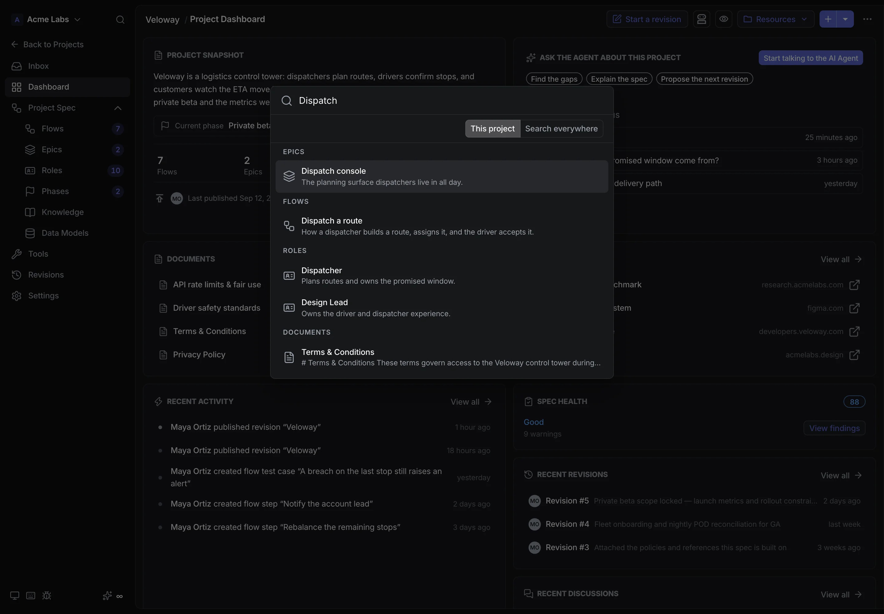 Command palette searching for Activation flow